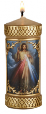 Divine Mercy Small Devotional Candle